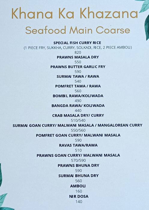Hotel Govind Garden menu
