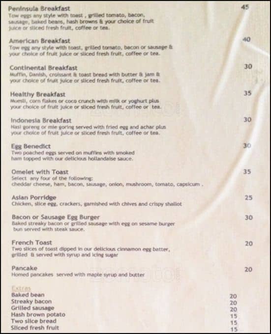 The Sports Bar Peninsula Beach Resort Menu Zomato Indonesia