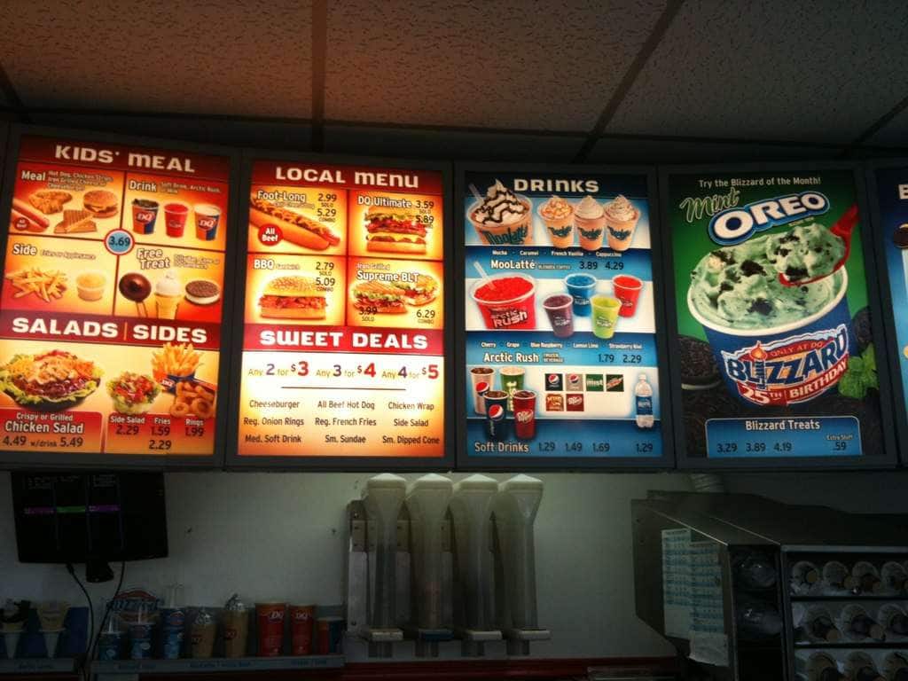 Dairy Queen Menu,Menú para Dairy Queen, Midlothian, Richmond