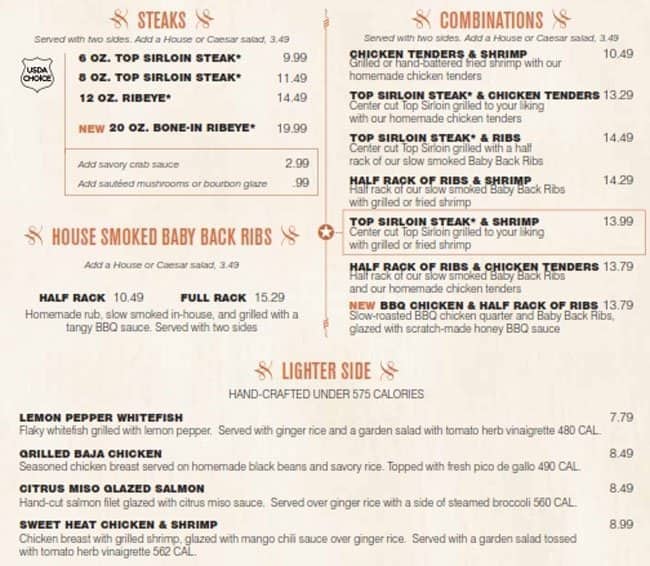 Carta del restaurante Cheddar's Scratch Kitchen, Jonesboro, Stadium Blvd