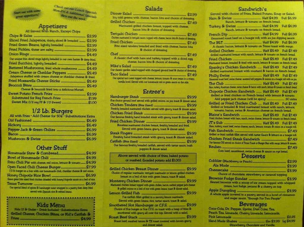 Jt's Menu, Menu for Jt's, Urbanspoon/Zomato