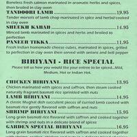 Indian Garden Menu Menu Para Indian Garden Yardley Bucks County