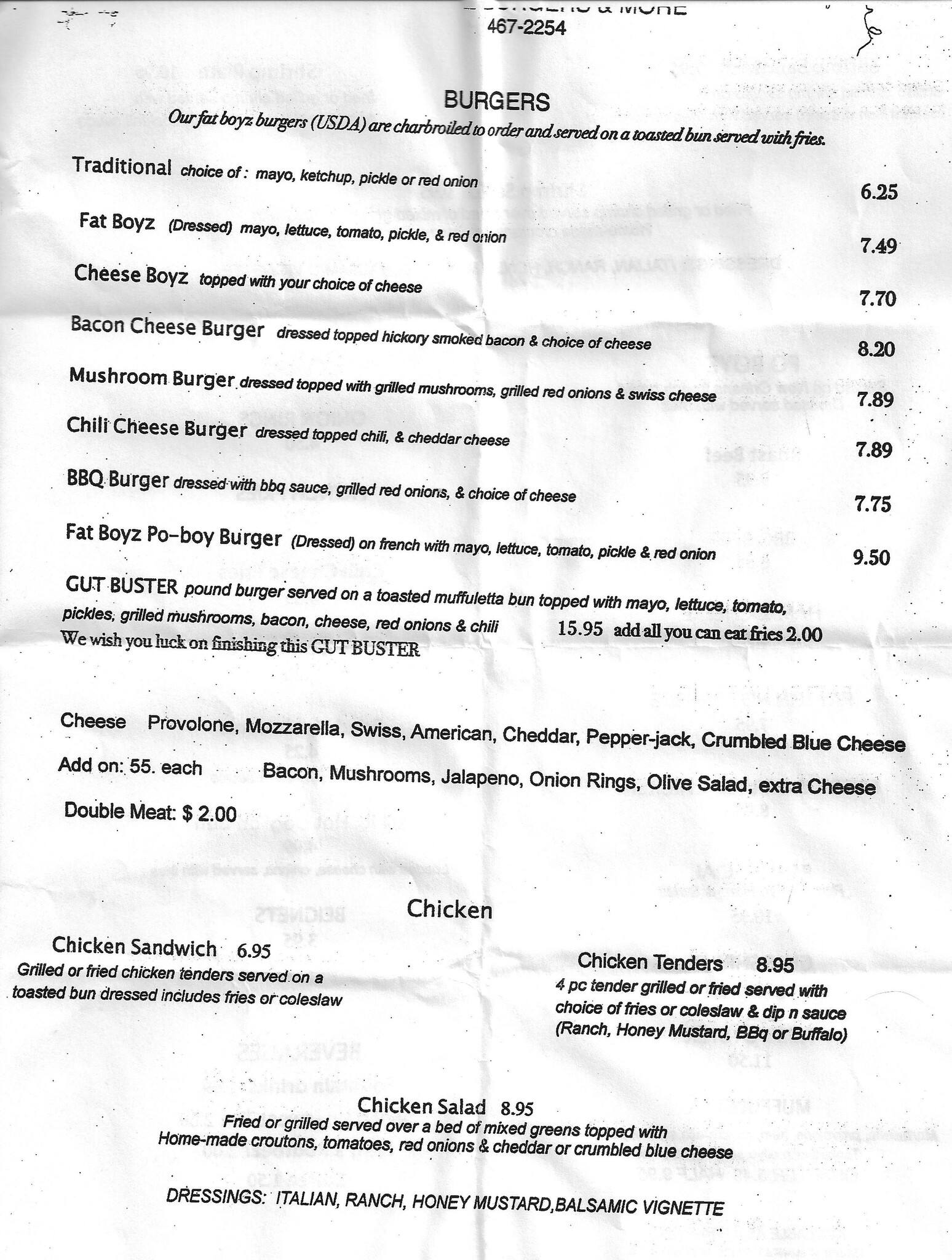 Fat Boyz Burgers & More Menu Urbanspoon/Zomato