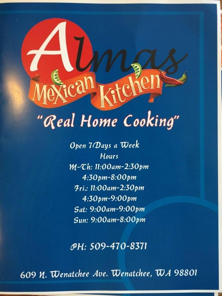 Alma's Mexican Kitchen menu Urbanspoon/Zomato