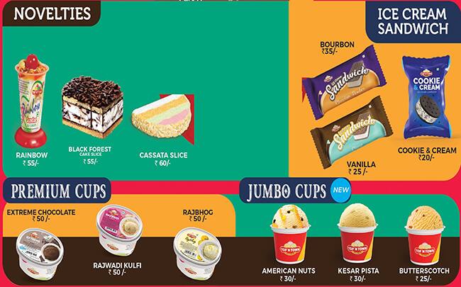 Top N Town menu