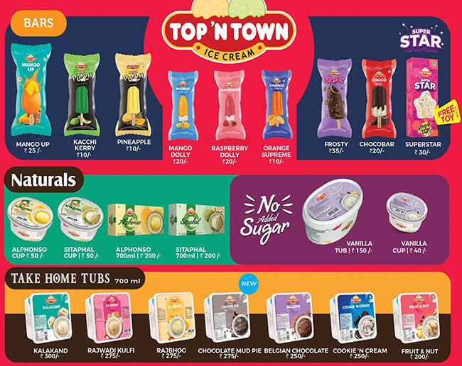 Top N Town menu