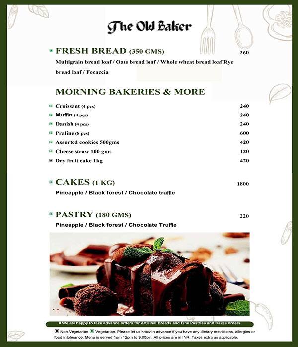 Menu at Paatra Jaypee Vasant Continental, New Delhi