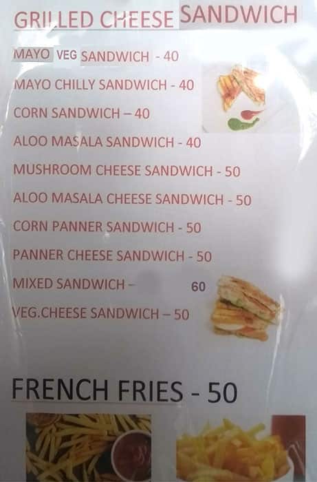 KVR Bakery menu