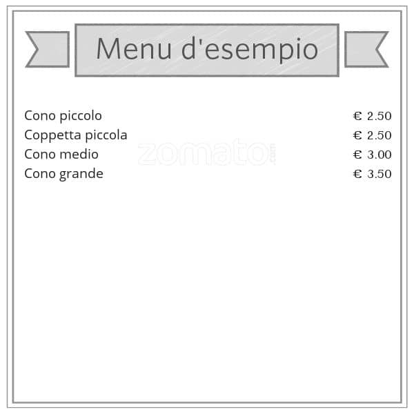 Menu di Gelateria Misciolgo 