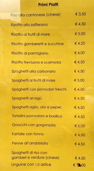 Menu di Amadeus Bar Caffetteria 