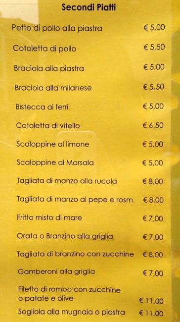 Menu di Amadeus Bar Caffetteria 