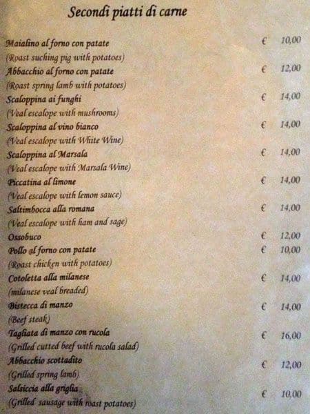 Menu di Il Giardino Di Albino 