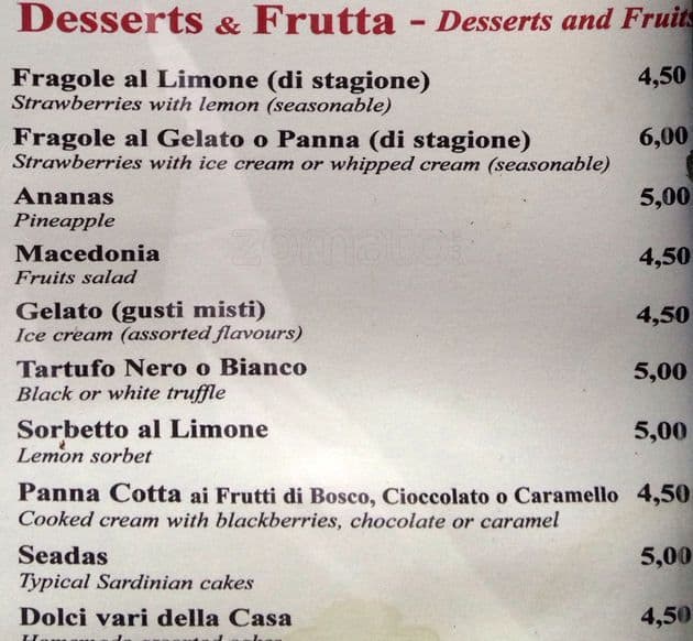 Menu di Ristorante Pizzeria Discovolante 