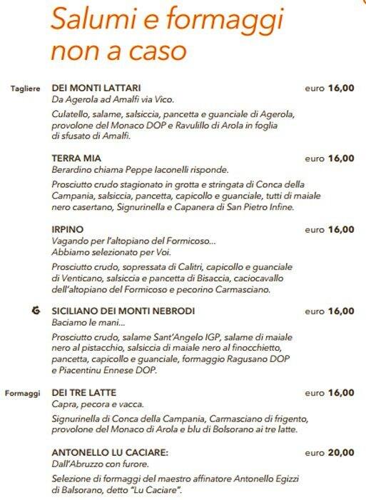 Menu di Morsi & Rimorsi 
