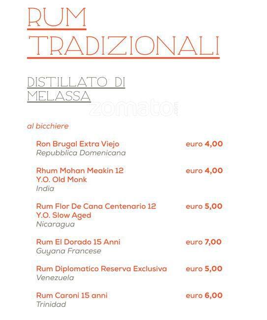 Menu di Morsi & Rimorsi 