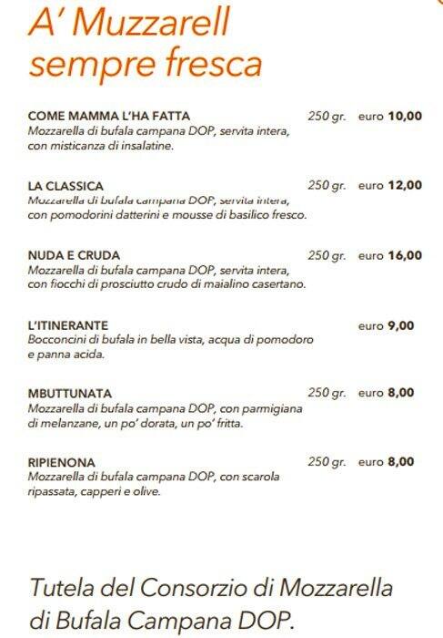 Menu di Morsi & Rimorsi 