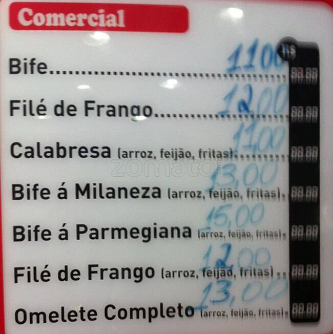 Bar e Lanches 79 cardápio