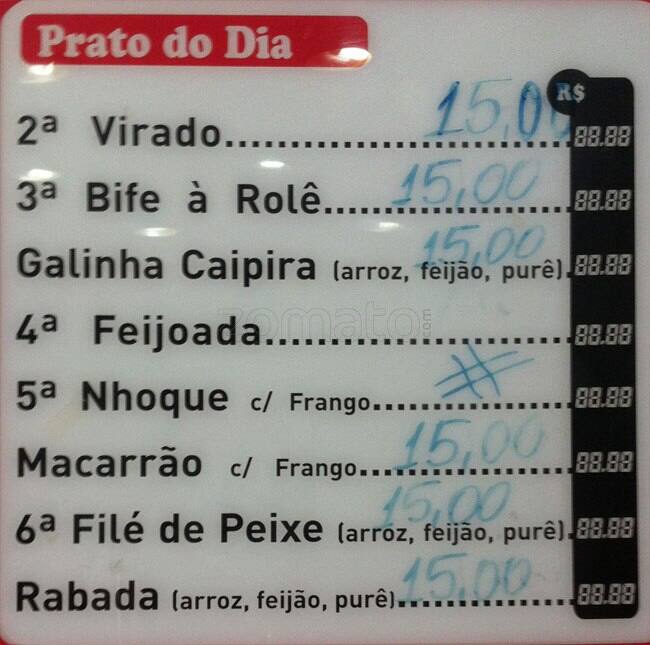 Bar e Lanches 79 cardápio