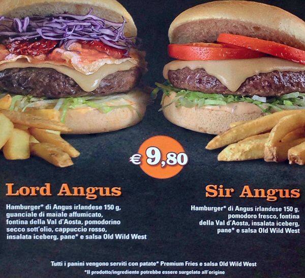 Menu di Old Wild West 