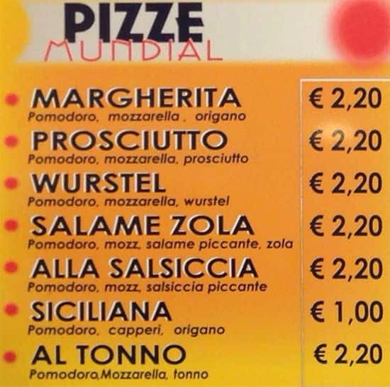 Menu di Mundial 