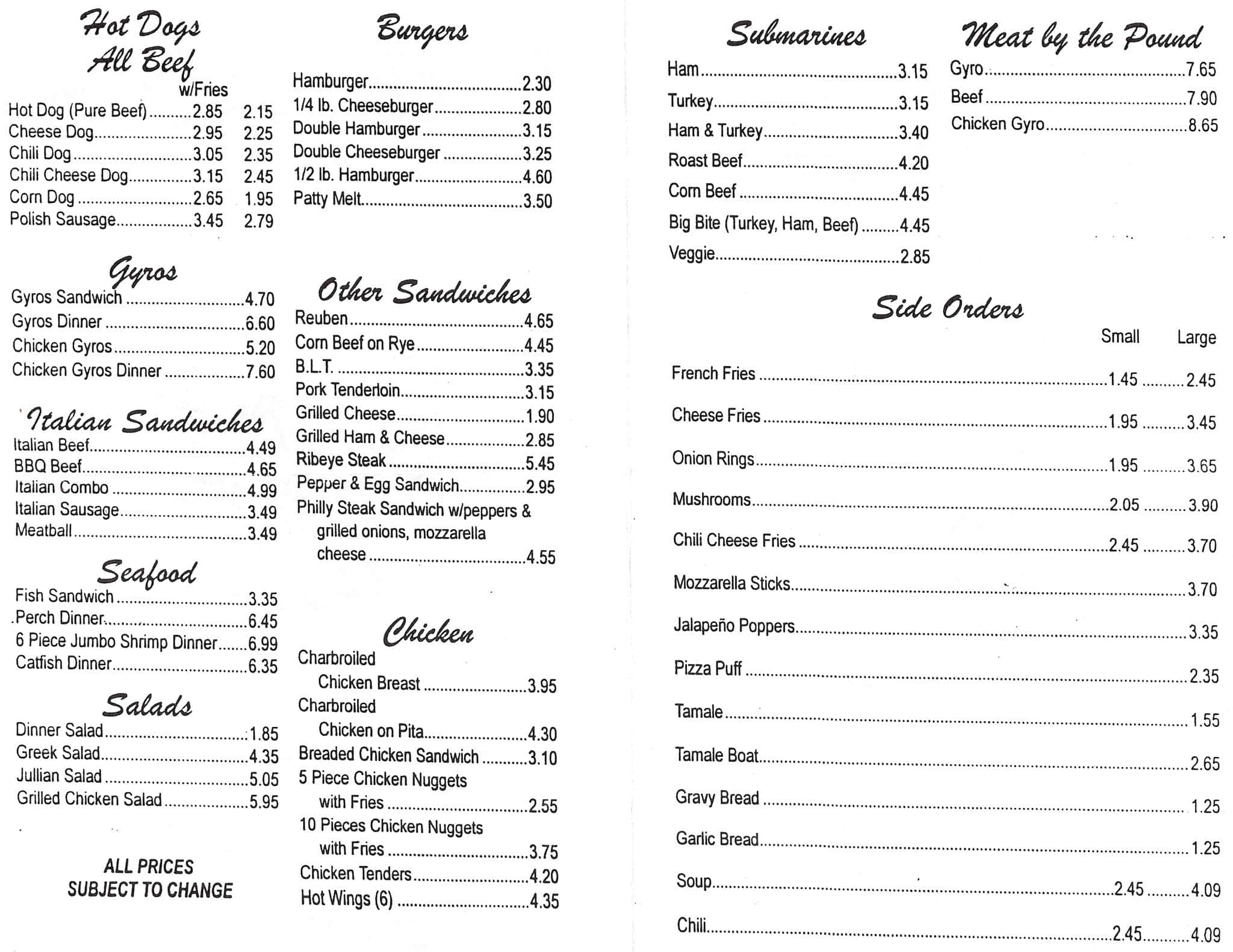 Prenos Menu, Menu podniku Prenos, Bolingbrook, Chicago Urbanspoon/Zomato