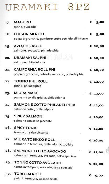 Menu di Takumi 