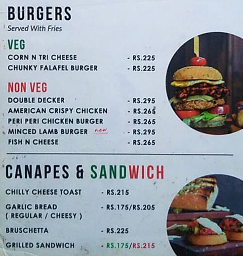 Menu at Dice N Dine, Bengaluru, 7172
