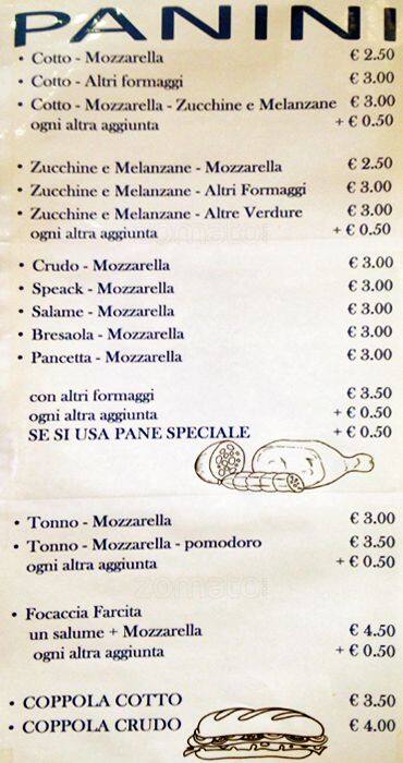 Menu di Family Bakery Pietro&Milena 