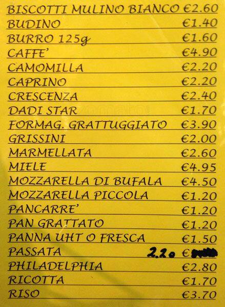 Menu di Family Bakery Pietro&Milena 