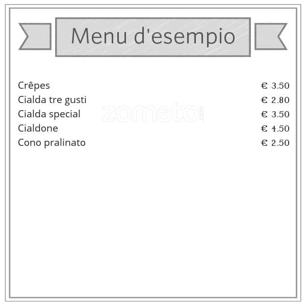 Menu di Gelateria Artigianale Villa Litta 