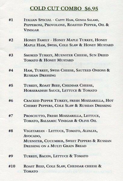 Menu at 150 Market, New York City