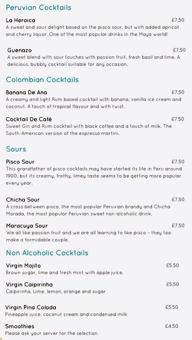Menu at Comedor Steak Restaurant, London Menu at Comedor Steak Restaurant, London