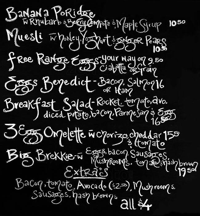 Zest Cafe Menu, Menu for Zest Cafe, Eden Terrace, Auckland Menumania