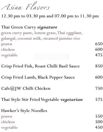 TheCafe@JW menu