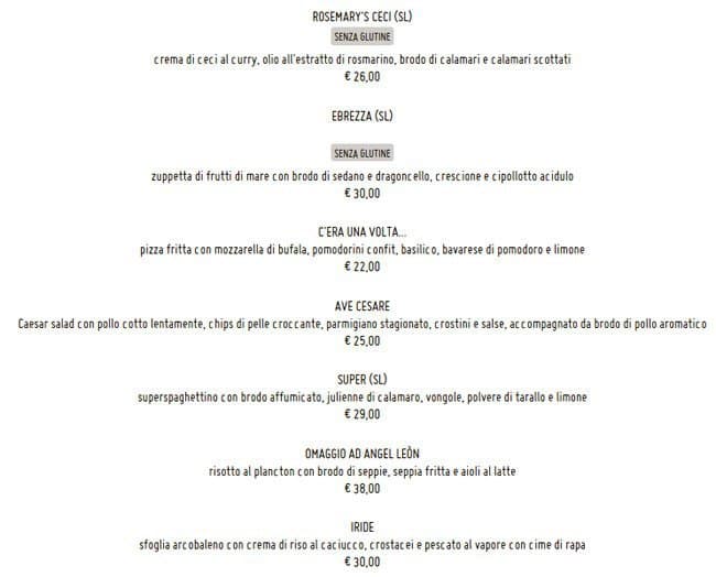 Menu di Fish & Wine 