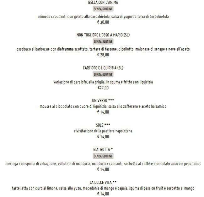 Menu di Fish & Wine 