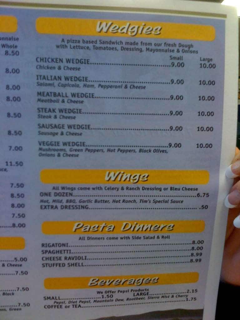 Menu at Candito's Pizzeria, Ellwood City