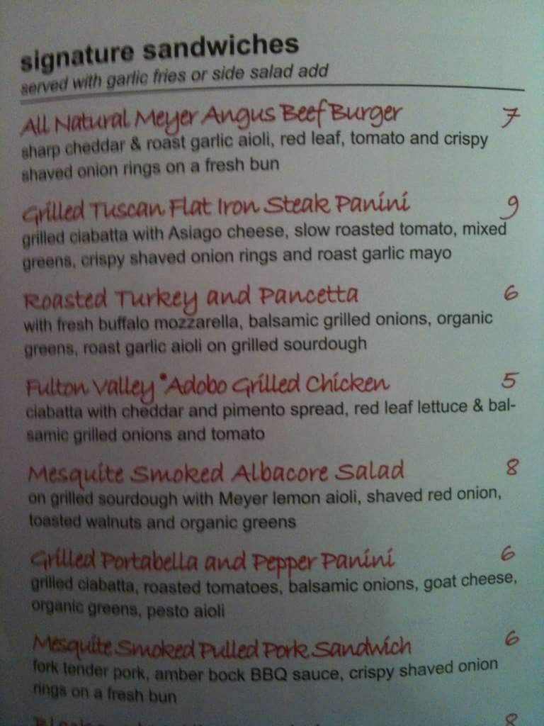 Menu at The Waterfront Grill Pier 32 Marina San Diego restaurant, National City