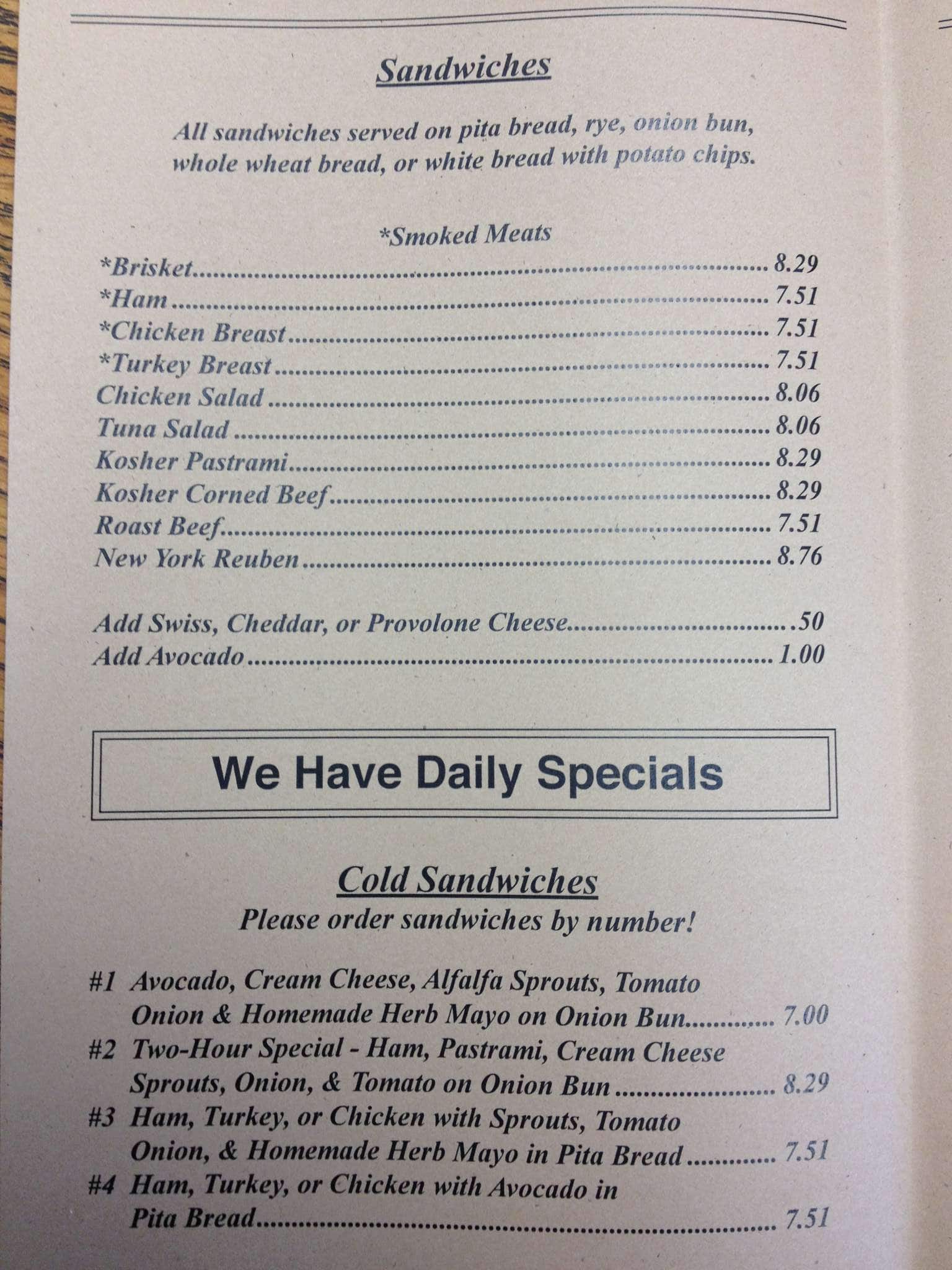 Menu At Brown Bag Deli Restaurant Oklahoma City The Restaurant Information Including Brown Bag Deli Menu Items And Prices May Have Been Modified Since Last Website Update