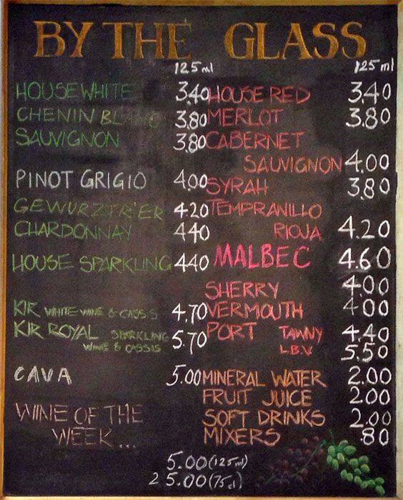 Crispin's Wine Bar Menu, Menu for Crispin's Wine Bar, Ealing, London