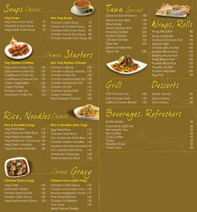 Chandni Chowk Restaurant Menu, Menu for Chandni Chowk Restaurant ...