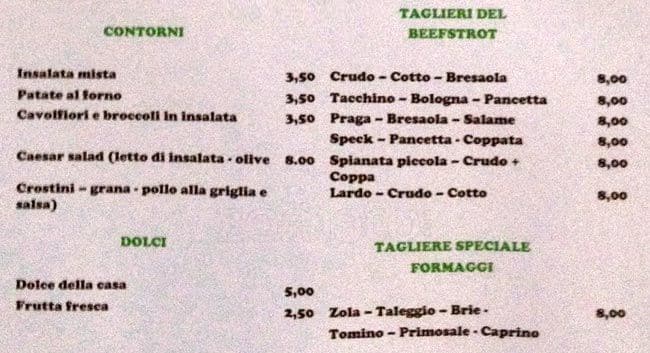 Menu di beefstrot 