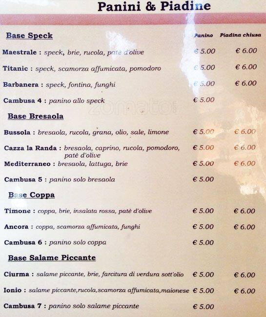 Menu di Mayflower 