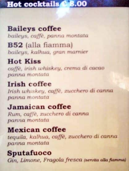 Menu di Mayflower 