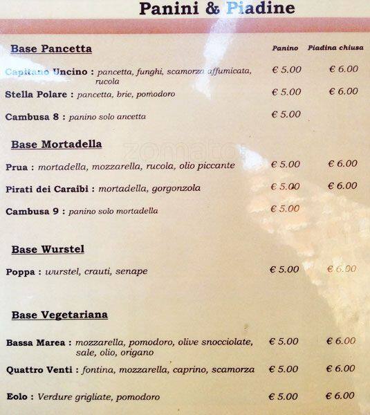 Menu di Mayflower 