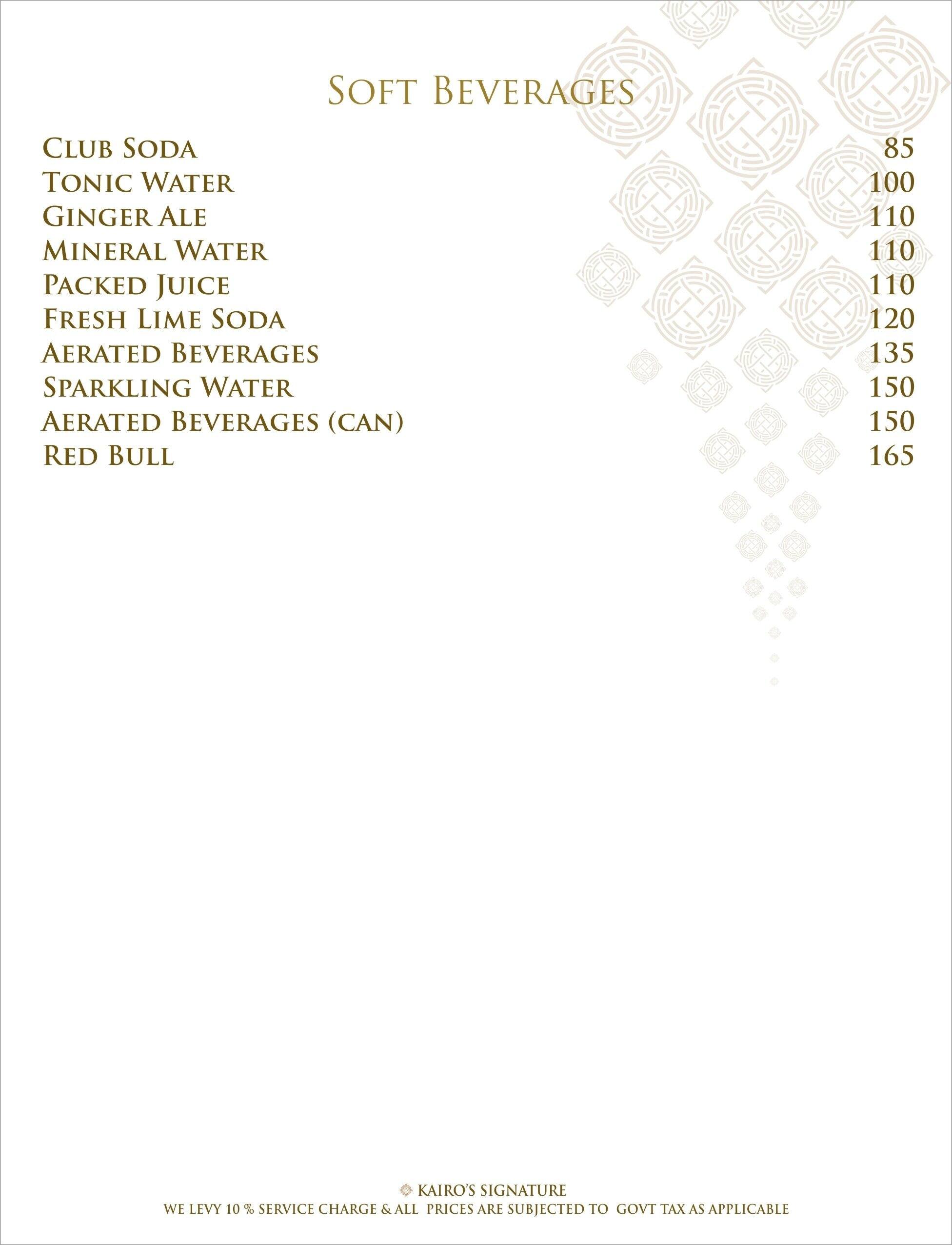 Menu at Kairos Modern Desserts Bistro, New Delhi