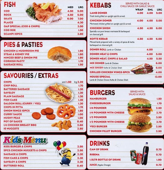 Titanic Fish and Kebab Menu, Menu for Titanic Fish and Kebab, Walthamstow, London Zomato UK