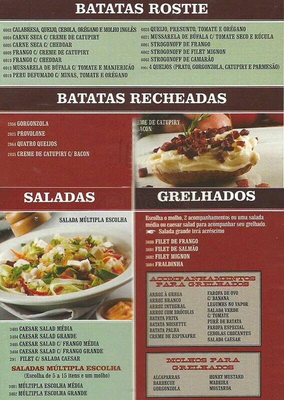 Boomerang Mix cardápio