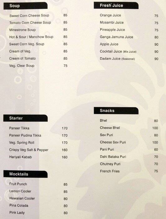 Honest Menu, Menu for Honest, Chandkheda, Ahmedabad Zomato