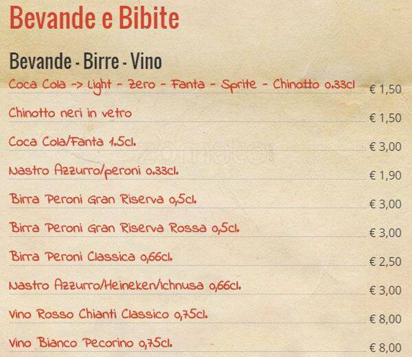 Mia Pizza Express Speisekarte